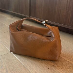 Little Liffner Pillow leather top handle bag in caramel